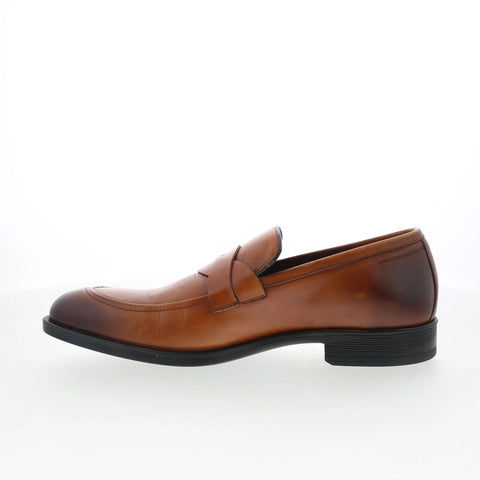 Johnston & Murphy 24-7186 Mens Brown Leather Loafers & Slip Ons Casual Shoes