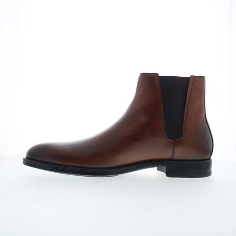 Johnston & Murphy 24-7226 Mens Brown Leather Pull On Chelsea Boots