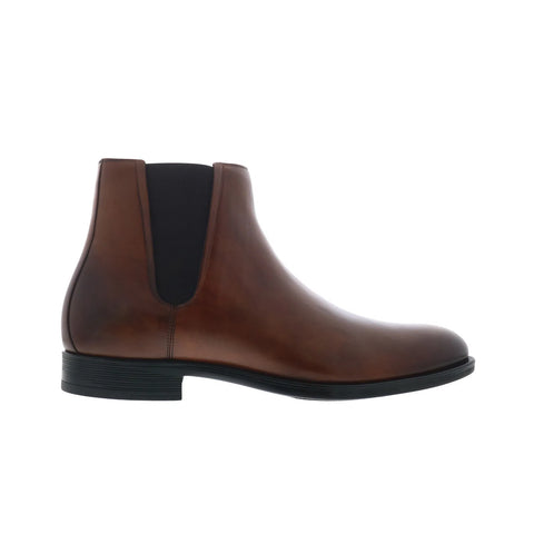 Johnston & Murphy 24-7226 Mens Brown Leather Pull On Chelsea Boots