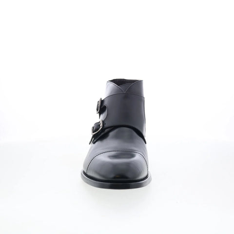 Johnston & Murphy 24-7245 Mens Black Leather Hook & Loop Casual Dress Boots