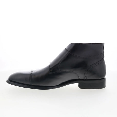 Johnston & Murphy 24-7245 Mens Black Leather Hook & Loop Casual Dress Boots
