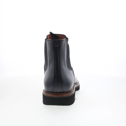 Johnston & Murphy 24-7250 Mens Black Leather Pull On Chelsea Boots
