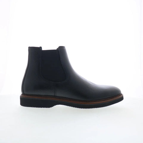 Johnston & Murphy Jenson 24-7251 Mens Black Leather Slip On Chelsea Boots