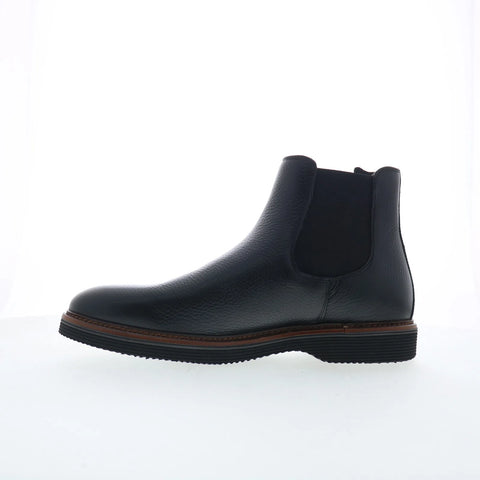 Johnston & Murphy 24-7251 Mens Black Leather Pull On Chelsea Boots