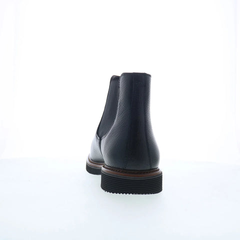Johnston & Murphy 24-7251 Mens Black Leather Pull On Chelsea Boots