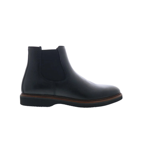 Johnston & Murphy 24-7251 Mens Black Leather Pull On Chelsea Boots