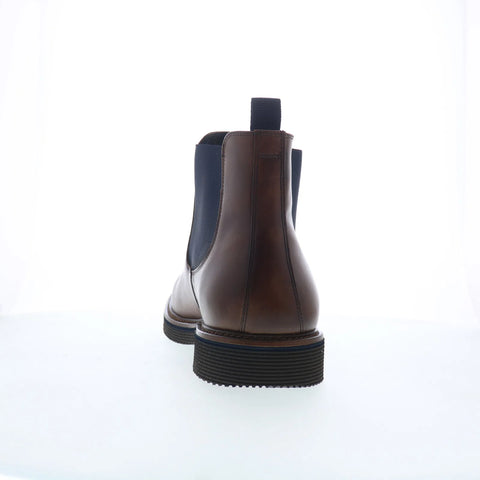 Johnston & Murphy 24-7252 Mens Brown Leather Pull On Chelsea Boots