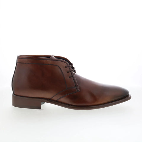 Johnston & Murphy 24-7326 Mens Brown Leather Lace Up Chukkas Boots