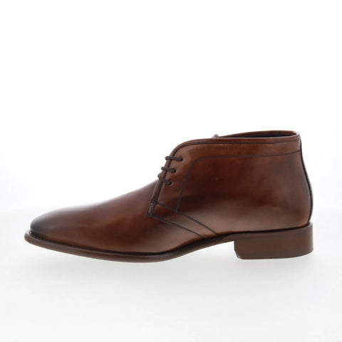 Johnston & Murphy 24-7326 Mens Brown Leather Lace Up Chukkas Boots