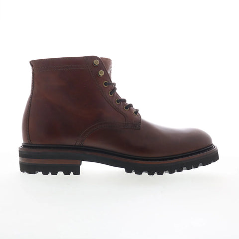 Johnston & Murphy 24-7352 Mens Brown Leather Lace Up Casual Dress Boots