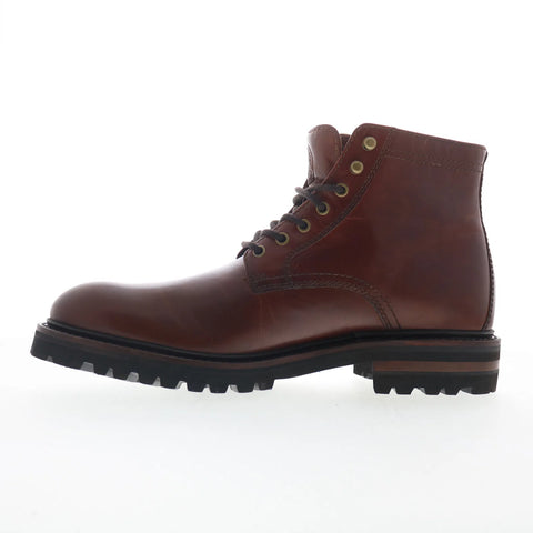 Johnston & Murphy 24-7352 Mens Brown Leather Lace Up Casual Dress Boots