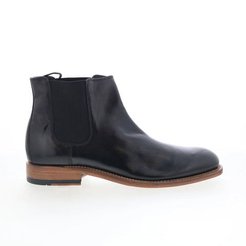 Johnston & Murphy 24-7361 Mens Black Leather Pull On Chelsea Boots