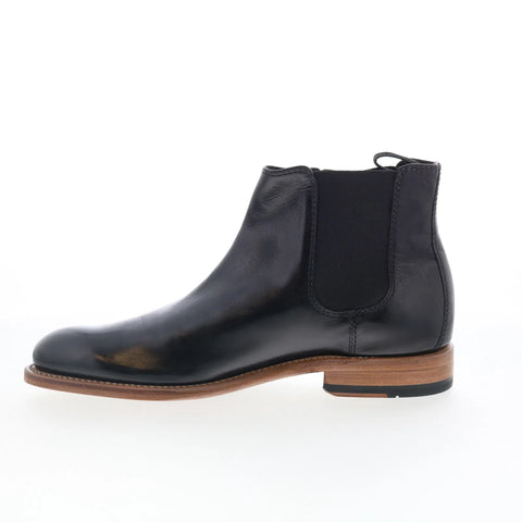 Johnston & Murphy 24-7361 Mens Black Leather Pull On Chelsea Boots