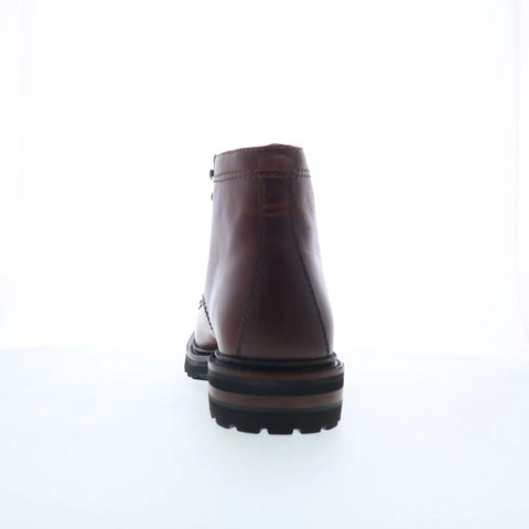 Johnston & Murphy 24-7362 Mens Brown Leather Lace Up Casual Dress Boots