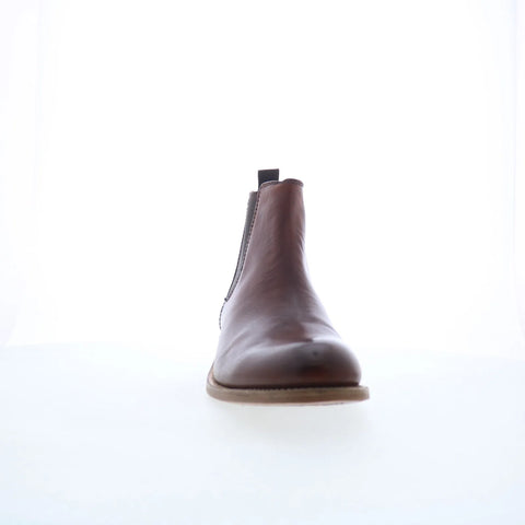 Johnston & Murphy 24-7363 Mens Brown Leather Pull On Chelsea Boots