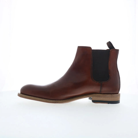 Johnston & Murphy 24-7363 Mens Brown Leather Pull On Chelsea Boots