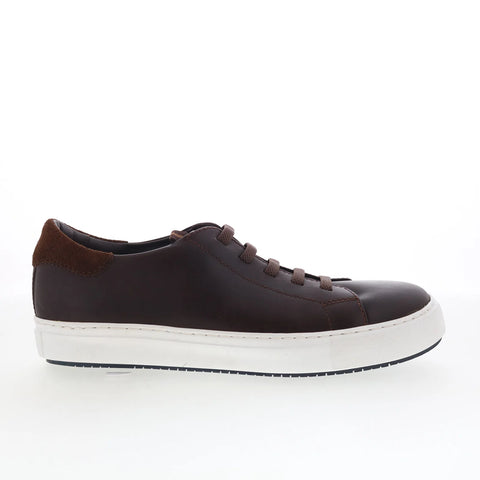 Johnston & Murphy 24-7366 Mens Brown Leather Lifestyle Sneakers Shoes