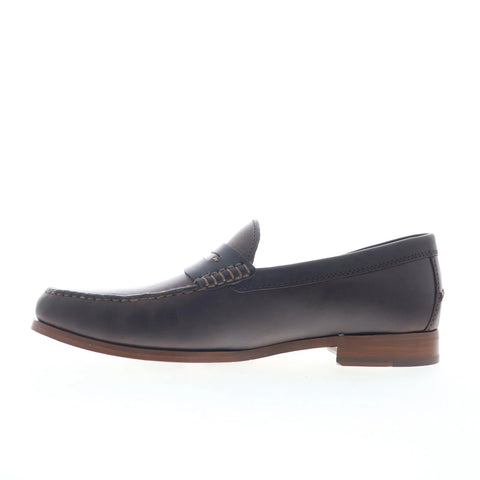 Johnston & Murphy 24-7370 Mens Brown Leather Loafers & Slip Ons Penny Shoes