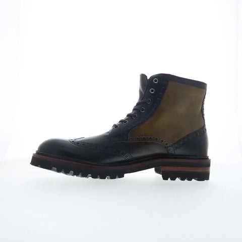 Johnston & Murphy 24-7438 Mens Brown Leather Lace Up Casual Dress Boots