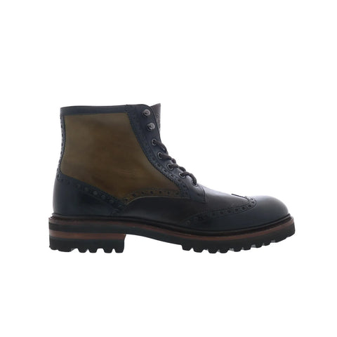 Johnston & Murphy 24-7438 Mens Brown Leather Lace Up Casual Dress Boots