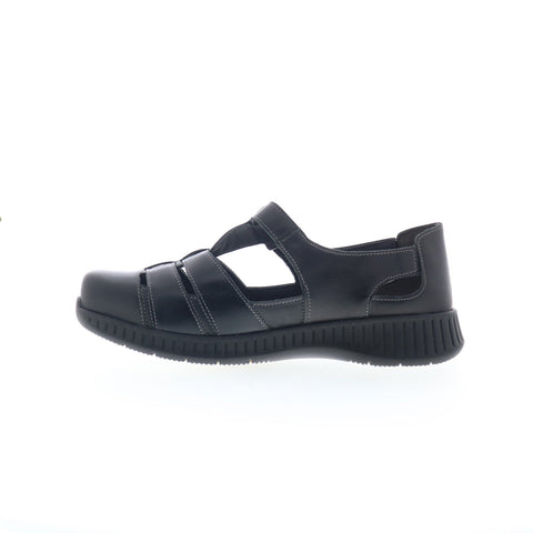 Suave Demi 241063 Mens Black Extra Extra Wide 6E Leather Sport Sandals Shoes