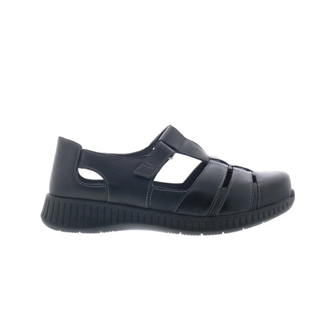 Suave Demi 241063 Mens Black Extra Extra Wide 6E Leather Sport Sandals Shoes