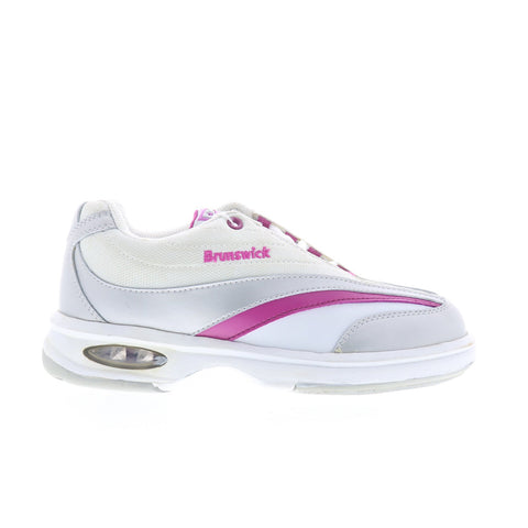 Dexter 242-1219 Womens White Leather Lace Up Athletic Bowling Shoes