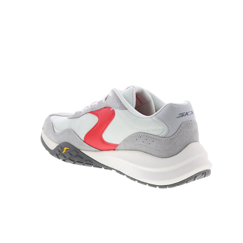 Skechers Court Frenz 246107-GYRD Mens Gray Suede Athletic Pickleball Shoes