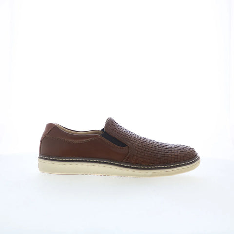 Johnston & Murphy 25-1382 Mens Brown Wide Loafers & Slip Ons Casual Shoes