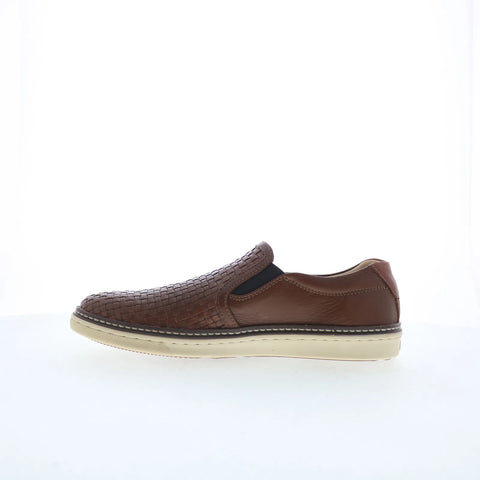 Johnston & Murphy 25-1382 Mens Brown Wide Loafers & Slip Ons Casual Shoes