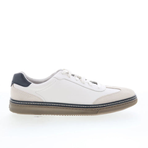 Johnston & Murphy 25-1578 Mens White Leather Lifestyle Sneakers Shoes