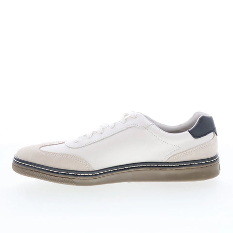 Johnston & Murphy 25-1578 Mens White Leather Lifestyle Sneakers Shoes