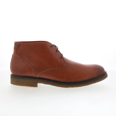 Johnston & Murphy 25-2022 Mens Brown Leather Lace Up Chukkas Boots