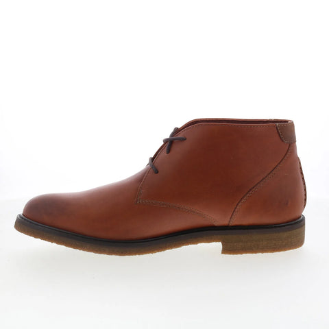 Johnston & Murphy 25-2022 Mens Brown Leather Lace Up Chukkas Boots