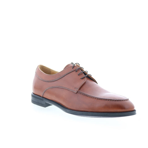 Zelli Italia Verona Apron Toe Oxford Mens Brown Leather Oxfords Casual Shoes