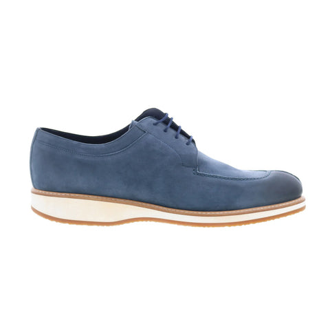 Zelli Italia Monte Italian Calfskin Mens Blue Oxfords & Lace Up Casual Shoes