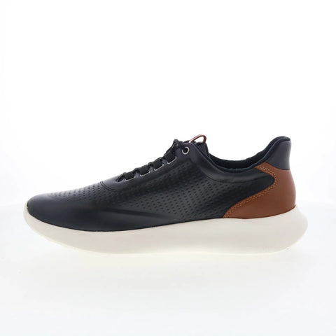 Johnston & Murphy 25-2205 Mens Black Leather Lifestyle Sneakers Shoes