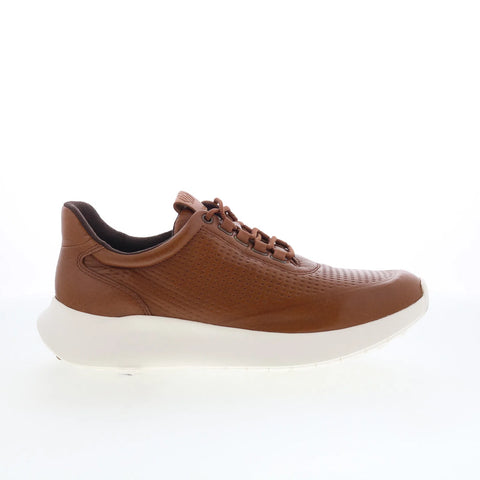 Johnston & Murphy 25-2220 Mens Brown Leather Lifestyle Sneakers Shoes