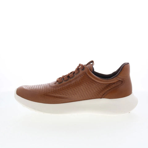 Johnston & Murphy 25-2220 Mens Brown Leather Lifestyle Sneakers Shoes