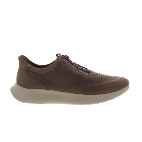 Johnston & Murphy 25-2229 Mens Brown Leather Lifestyle Sneakers Shoes