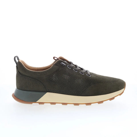 Johnston & Murphy 25-2238 Mens Green Suede Lace Up Lifestyle Sneakers Shoes