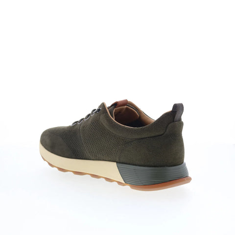 Johnston & Murphy 25-2238 Mens Green Suede Lace Up Lifestyle Sneakers Shoes