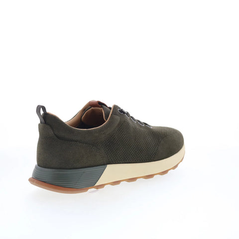 Johnston & Murphy 25-2238 Mens Green Suede Lace Up Lifestyle Sneakers Shoes