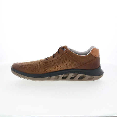 Johnston & Murphy 25-2240 Mens Brown Leather Oxfords & Lace Ups Casual Shoes