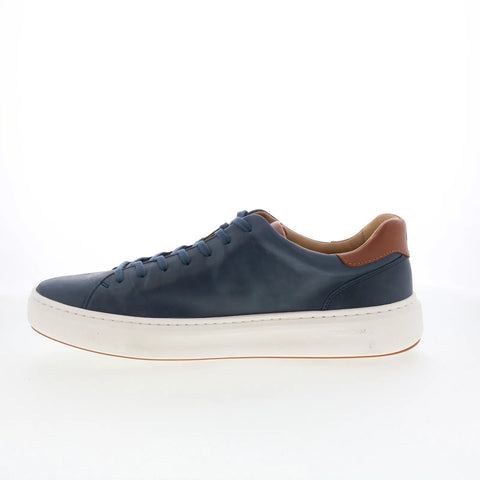 Johnston & Murphy 25-2767 Mens Blue Leather Lace Up Lifestyle Sneakers Shoes
