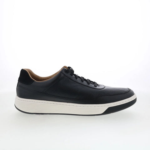 Johnston & Murphy 25-2805 Mens Black Leather Lifestyle Sneakers Shoes