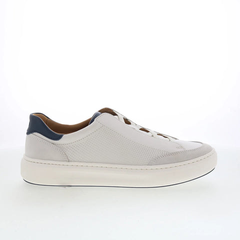 Johnston & Murphy 25-2851 Mens White Leather Lifestyle Sneakers Shoes