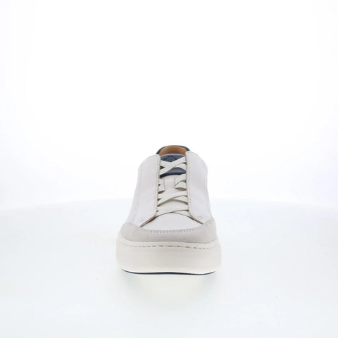 Johnston & Murphy 25-2851 Mens White Leather Lifestyle Sneakers Shoes