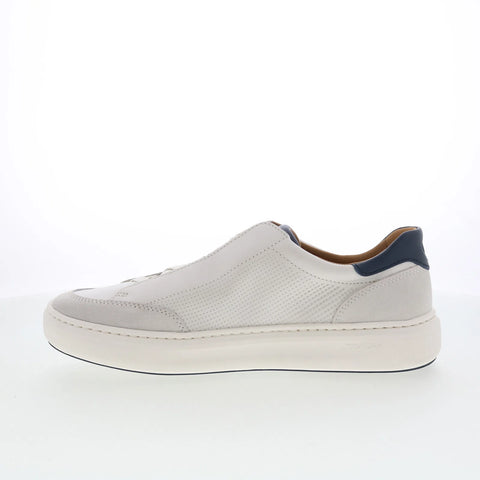 Johnston & Murphy 25-2851 Mens White Leather Lifestyle Sneakers Shoes