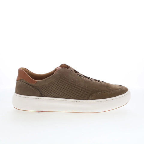 Johnston & Murphy 25-2853 Mens Brown Suede Slip On Lifestyle Sneakers Shoes